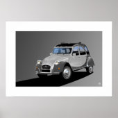 Citroen 2CV Charleston Poster Illustratie (Voorkant)
