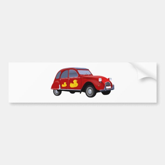 Citroen 2CV Ente Bumpersticker (Voorkant)