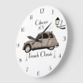 Citroen 2CV Retrowandklok Grote Klok (Hoek)