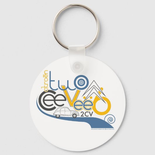 Citroen 2CV Sleutelhanger (Voorkant)