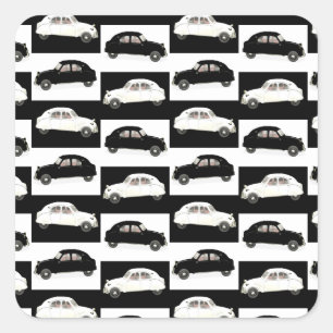 Citroen 2CV Vierkante Sticker