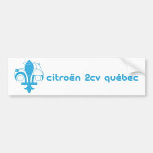 Citroen 2cv Zelfklevend Quebec Bumpersticker