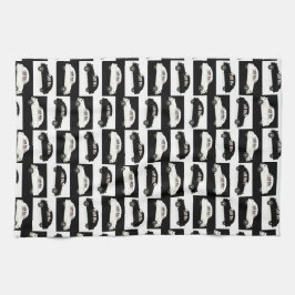 Citroen 2CV zwart wit Theedoek