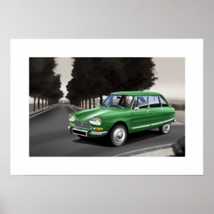 Citroen Ami 8 Poster Illustratie