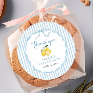 Citroen Baby Shower Bedankt Ronde Sticker