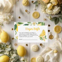 Citroen Baby Shower Luier Raffle Ticket