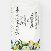 Citroen Bloemen Main Squeeze Vrijgezellenfeest Ban Spandoek (Verticaal)