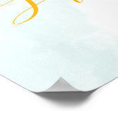 Citroen Bloemige Aquarel Poster Bord Sign (Hoek)