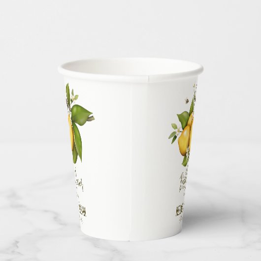 Citroen Botanisch Papieren Bekers (Rechts)