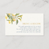 Citroen Breng een Recept Kaart (Voorkant)