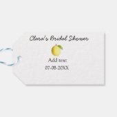 Citroen bruiloft sober minimalistisch rustiek b cadeaulabel (Achterkant Horizontaal)