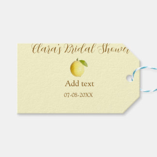 Citroen bruiloftsfeest modern eenvoudig minimaal r cadeaulabel