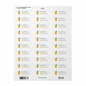 Citroen Bruiloftsfeest Retouradres Label (Full Sheet)