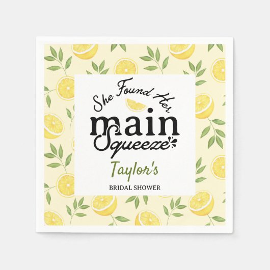 Citroen Bruiloftsfeest Servet (Voorkant)