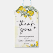 Citroen bruiloftsshower cadeautags cadeaulabel (Voorkant)