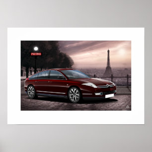 Citroen C6 Poster Illustratie