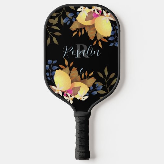 Citroen Chic Monogram Zwart Pickleball Paddle (Voorkant)