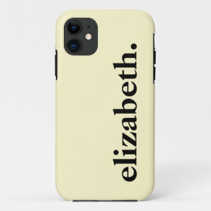 Citroen Chiffon Effen kleur Elegante naam iPhone 11 Hoesje