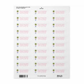 Citroen Chinoiserie Roze Topiary Etiket (Full Sheet)