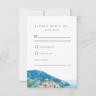 Citroen Citrus Amalfi kust bruiloft RSVP Kaartje