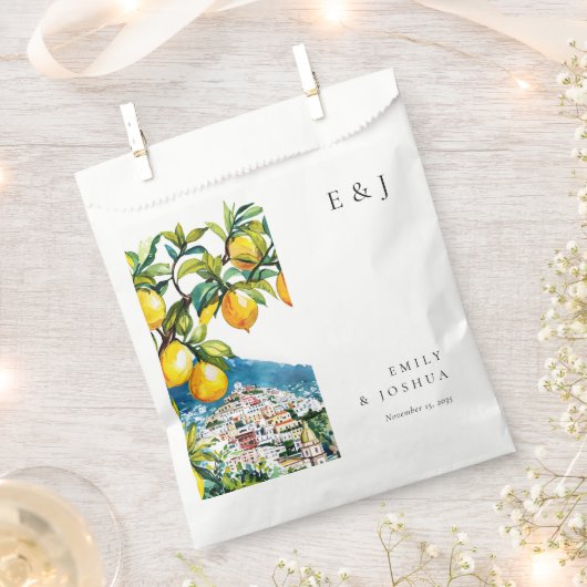 Citroen Citrus Amalfi Kust Italiaanse bruiloft Bedankzakje (Geknipt)
