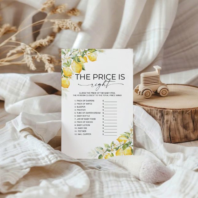 Citroen Citrus Baby shower De prijs is het juiste  (Creator heeft geüpload)