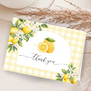 Citroen Citrus Baby shower Gevouwen Bedankt Kaarte