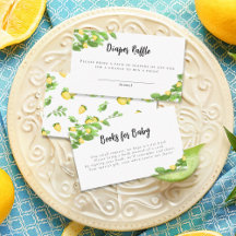 Citroen Citrus Luier Raffle Baby shower