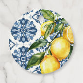 Citroen Citrus Positano Italiaanse bruiloft Bedankjes Labels (Achterkant)