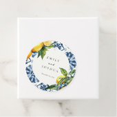 Citroen Citrus Positano Italiaanse bruiloft Bedankjes Labels (In situ)