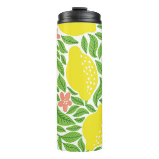 Citroen Citrus Zomer  Patroon Thermosbeker