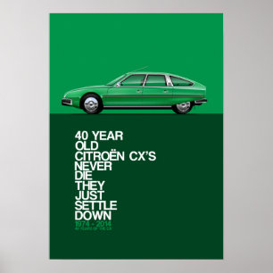 Citroen CX Poster ter gelegenheid van de 40e verja