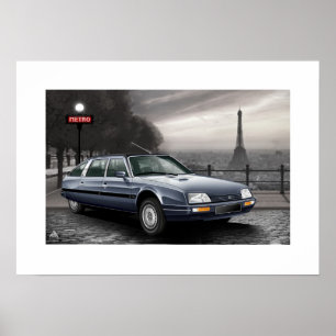 Citroen CX Prestige Turbo 2 Poster Illustratie