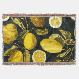 Citroen en blad patroon V Deken