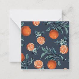 Citroen en blad patroon VI Notitiekaartje