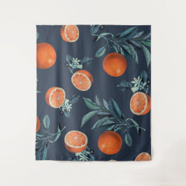 Citroen en blad patroon VI Wandkleed