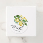 Citroen en bloesems zomer bruiloft dank u bedankjes labels (In situ)