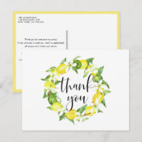 Citroen en citroenbloesem krans Zomer bedankje