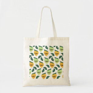 Citroen en Limoen Citrus Cartoon Illustratie Tote Bag