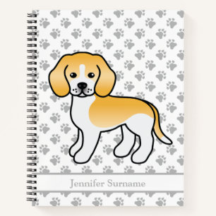 Citroen En Witte Beagle Mopshond Cute Tekst & Cart Notitieboek