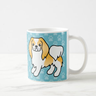 Citroen En Witte Japanse Chin Cartoon Hond Koffiemok
