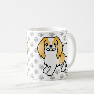 Citroen En Witte Japanse Chin Cartoon Hond & Pootj Koffiemok