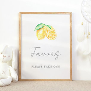 Citroen feest favoriet tafel neem één bord poster