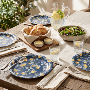 Citroen Frans Landelijk Citrus Patroon Papieren Bordje