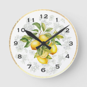 Citroen & Fruit Keuken Wandklok 3 Ronde Klok