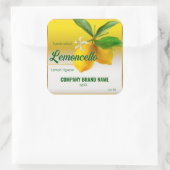 Citroen Fruit Lemoncello Vierkante Sticker (Tas)