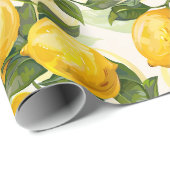 Citroen geel cadeaupapier (Rol Hoek)