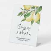 Citroen groen Baby shower luier Raffle teken Reclamebord Met Voetstuk (Voorkant)