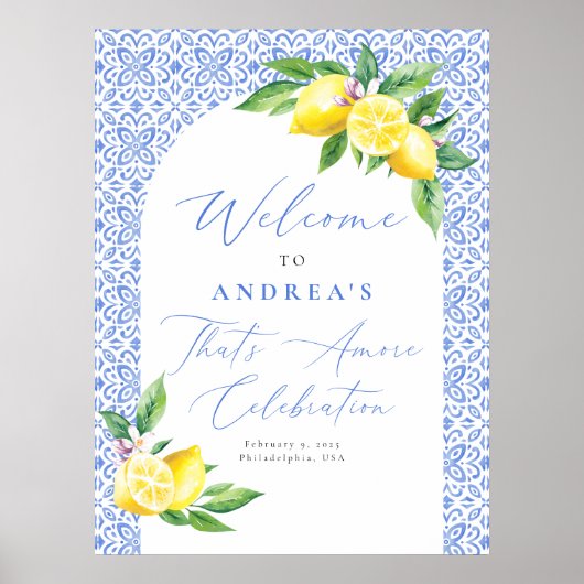 Citroen Italiaans Positano Dat is een meer bruids  Poster (Voorkant)