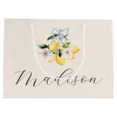 Citroen Italiaanse Bruiloft Script Naam Op Maat Groot Cadeauzakje (Achterkant)